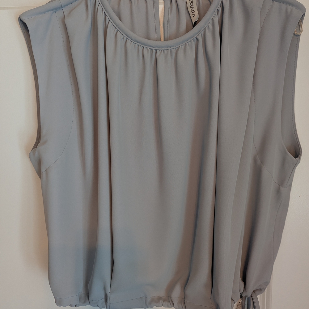 Zenana Outfitters Soft Gray Sleeveless Top